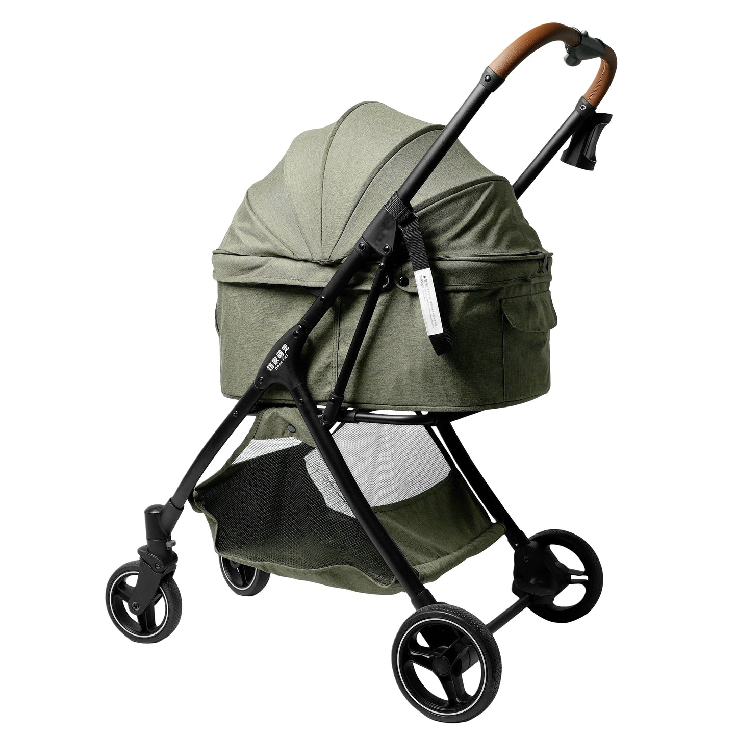 Breathable Large Space Pet Stroller One-Click Foldable Detachable Hand Cart For Dogs Cats Outdoor Travel