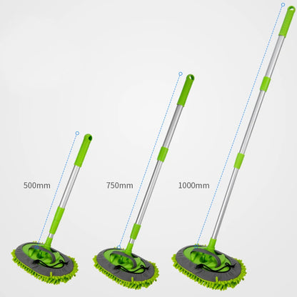 2 In 1 Car Cleaning Brush Car Wash Brush Duster Telescoping Alloy Long Handle Cleaning Mop Chenille Broom Auto Accessories