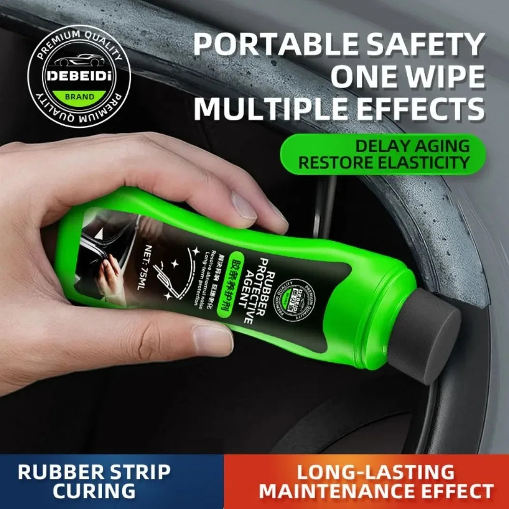 75ml Car Rubber Conditioner Rubber Strip Maintenance Agent Softening Agent Eliminates Noise Rubber Cleaner For Car SUV Vehicle