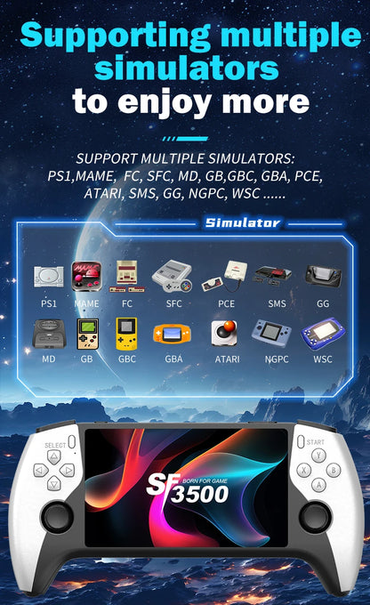 Pocket Game Console 5.0 Large Screen High Definition Retro Style Miniature Dual Joysticks Two-player Fighting Arcade-style