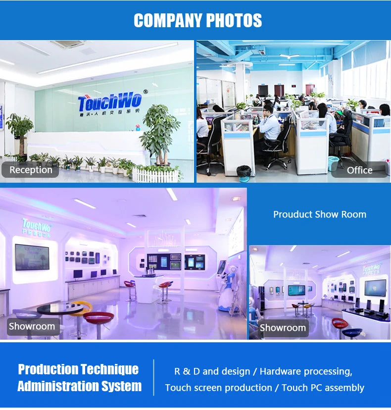 TouchWo 15.6 21.5 23.8 Inch Wall Mount Touch Screen AIO Computer Touchscreen Self Service Checkout Ordering Ticket Payment Kiosk