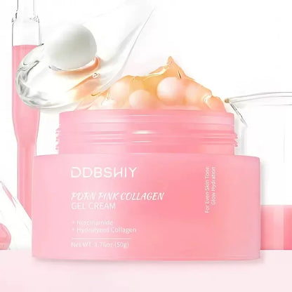 Korean PDRN Pink Collagen Capsule Cream with Niacinamide Cream for Uneven Skin Tone Lightweight Face Moisturizer Non Greasy care
