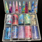 New Flower Nail Foils for Transfer Paper Stickers Floral Adhesive Fruit Nails Wraps Fish DIY Water Marble Nail Art Decorations