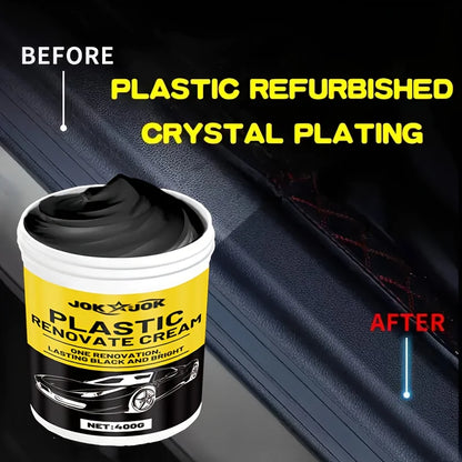High-Quality Car Plastic Polishing Wax,400g Large Capacity,Quick Repair Gloss,Tire Shine Coating Wax,Dashboard Wax,Sofa Interior