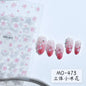 White Flower Petal Cherry Blossom Peach Blossom Falling Petal Floral Gradient 5D Self Adhesive Nail Art Sticker Manicure Decals