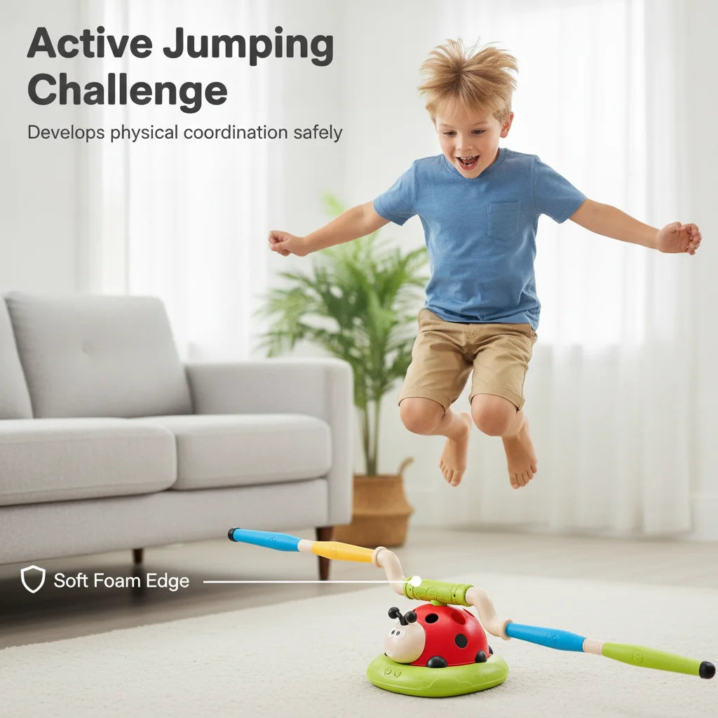 Musical Jump Sports Toys Toss Multifunction Ring Game Toy and Rocket Launcher for Kids Fitness Training Outdoor Game Gifts