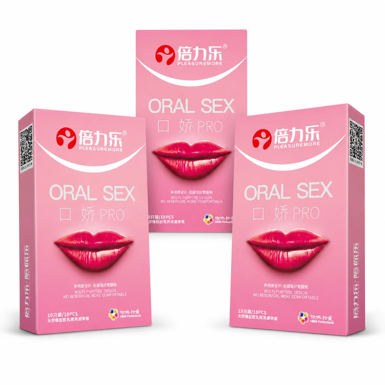 Oral PRO MultiPurpose Condoms No Reservoir Ultra Thin Front Internal Dotted Natural Latex 10pcs-50pcs Men ExtraSensation Beilile