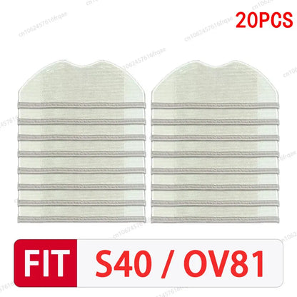 For Xiaomi S40 / OV81 Robot vacuum cleaner Accessories Main Side Brush Mop Cloth Hepa Filter Dust Bag Replacement Spare Parts
