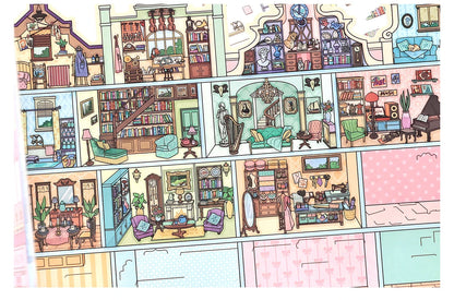 Kawaii College of Fine Arts 3D Candy Apartment Landscape Sticker  DIY Pocket Cabin Scene festival gift
