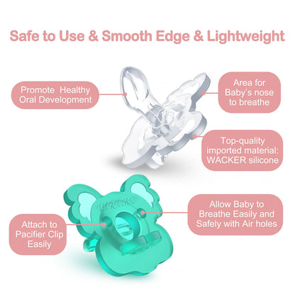 Newborn Silicone Pacifier Clip Chain Baby Dummy Silicone BPA Free Toddler Teether Infant Soother Nipple Baby Shower Gift