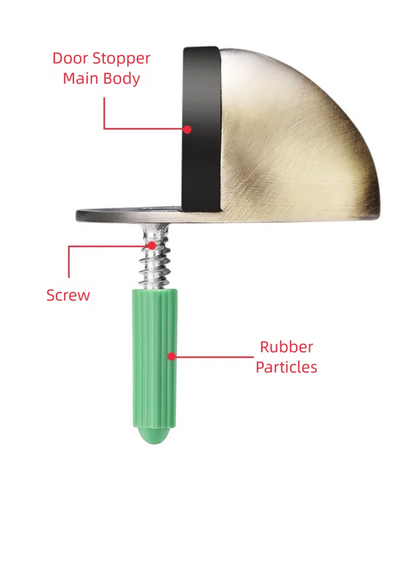 No-Drill Magnetic Door Stopper: Silicone Anti-Collision Buffer for Glass & Bedroom Doors - Windproof Floor Mount