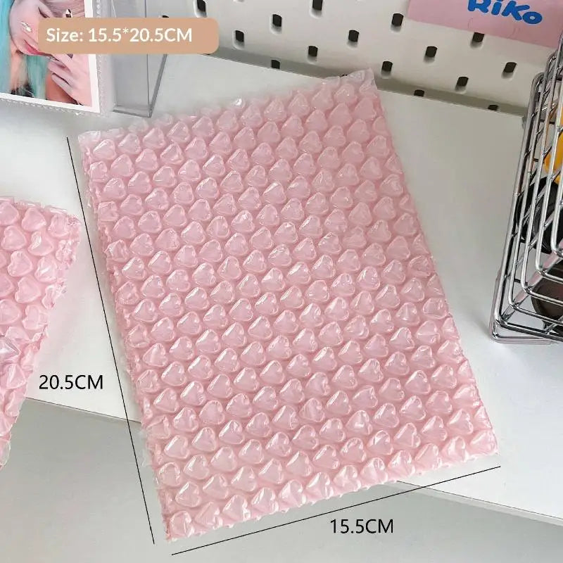 ✔Heart-Shaped Bubble Mailer Padded Envelopes,Cute Pink Bubble Wrap Shipping Bags for Small Business & Gift Packaging