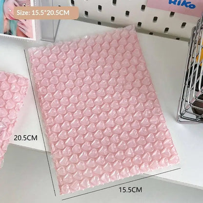 ✔Heart-Shaped Bubble Mailer Padded Envelopes,Cute Pink Bubble Wrap Shipping Bags for Small Business & Gift Packaging
