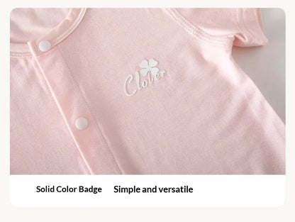 Baby Summer Short Sleeve Thin Air Conditioning Suit Breathable Cool Sensation Lightweight Jumpsuit for Crawling Infants