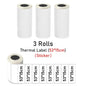 15mm Color Sticker Label White Thermal Label 57mm for Mini Portable Printer Receipt Photo Paper Safe Free BPA Smooth Printing