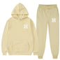 Men's running and fitness fashion casual sportswear set for autumn and winter, hooded sweatshirt + jogging pants two-piece set