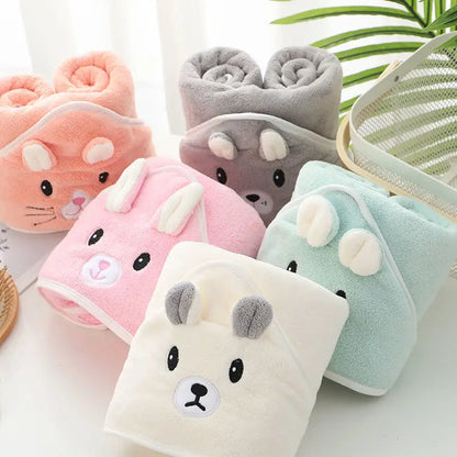 Toddler Baby Hooded Towels Newborn Kids Bathrobe Super Soft Bath Towel Blanket Warm Sleeping Swaddle Wrap for Infant Boys Girls