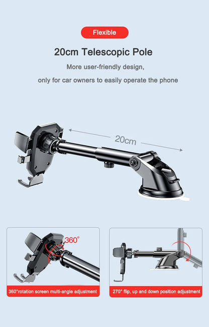 2026 NEW Universal Sucker Car Phone Holder 360° Windshield Car Dashboard Mobile Cell Support Bracket for 4.0-7 Inch Smartphones