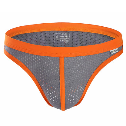 Men's New Nylon Solid Beachwear Briefs Bikini Men Low Rise Sexy Briefs Board Shorts Surfing Wear
