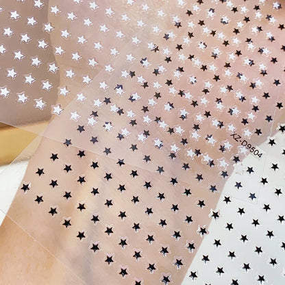 8Pcs/Set 3D Mix Colors Y2K Stars Nails Stickers 8*10cm Five-pointed Star Nail Decals Self-Adhesive Starlight DIY Nail Supplies 1
