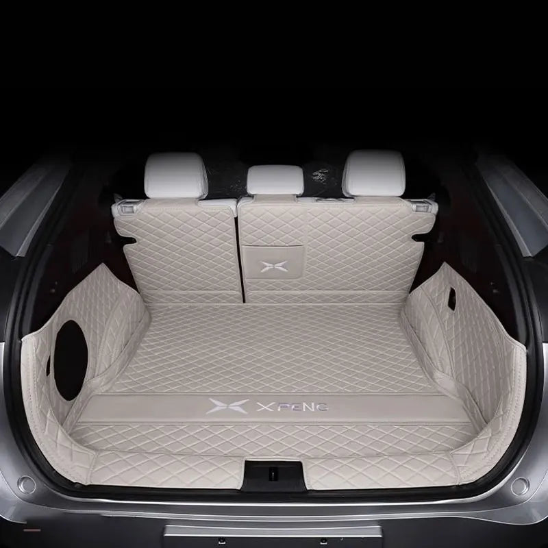 For Xpeng G6 2026 2025 2024 Car Boot Mat Rear Trunk Liner Cargo Protection Leather Trunk Mat Interior Modification Accessories