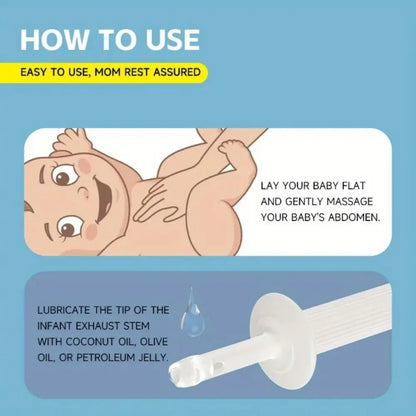 Gas Relief Baby Exhaust Rod New Anti-flatulence Colic Relief Exhaust Stick BPA Free Baby Colic Reliever