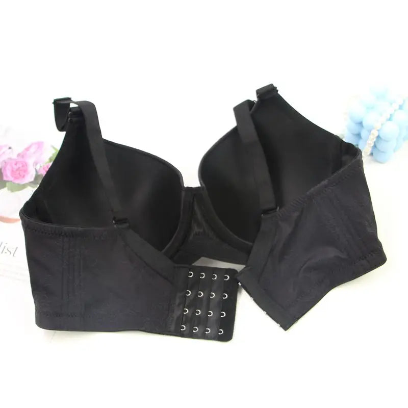 DaiNaFang Sexy Bras For Women Push Up Breathable Adjustable Bow Control Underarm Fat CDE Full Cup Underwear Plus Size Lingerie