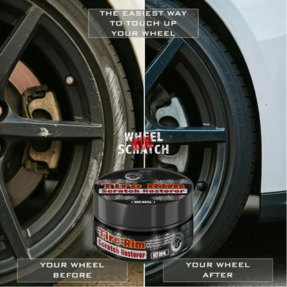 Universal Car Wheel Hub Repair Paste 80g - Scratch, Fade Removal for Aluminum Alloy & Chrome Rims, Tire polish wax