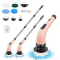 Cordless Electric Cleaning Brush - 7-in-1 Multi-Surface Scrubber with 2-Speed Adjustment, Detachable Extension Handle