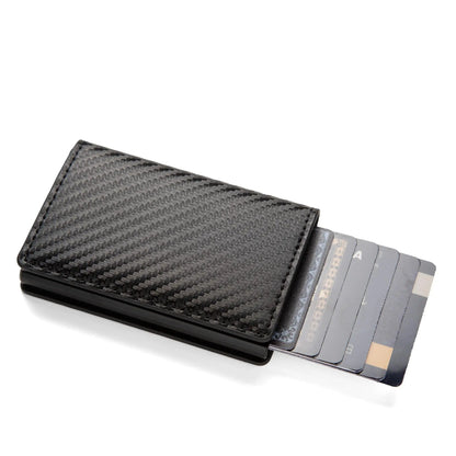 Anti Theft RFID Blocking Credit Card Holder Minimalist Slim Wallet Leather Card Case For Men Women Gift ID Badge