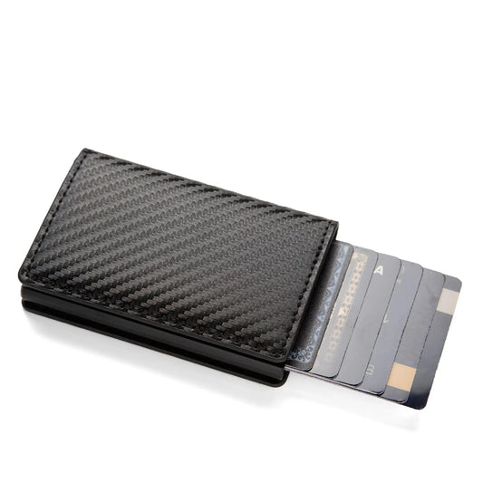 Anti Theft RFID Blocking Credit Card Holder Minimalist Slim Wallet Leather Card Case For Men Women Gift ID Badge