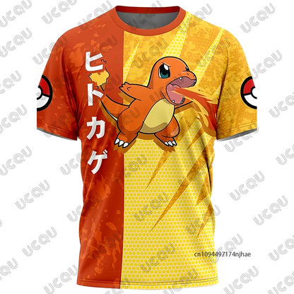 3D Full Print T-shirt Boys Girls Purple Lightning Anime Casual Oversized Children Short Sleeve Tops