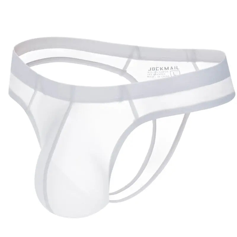 Sexy Gay Men Underwear Panochas Jockstrap Cueca Gay Tangas Sissy Mens Bikini Brief Ice Silk Transparent As Underwear or Swimwear