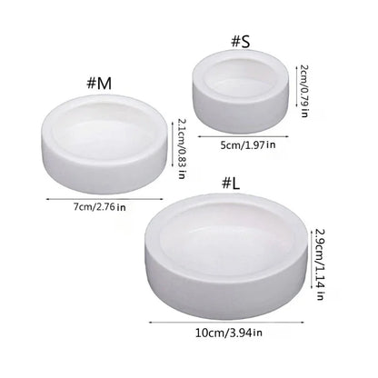 Reptile Water Food Bowl Anti-Escape Ceramic Feeder Dish for Lizard Hermit Gecko Chameleon Corn Snake Bearded Dragon Accessories