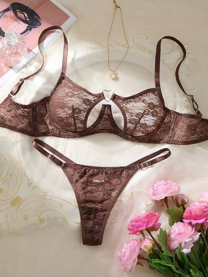 Elegant Design Bra And Panties Set with Unique Heart Buckle Comfortable Fashion Underwear Suitable for All Occasions