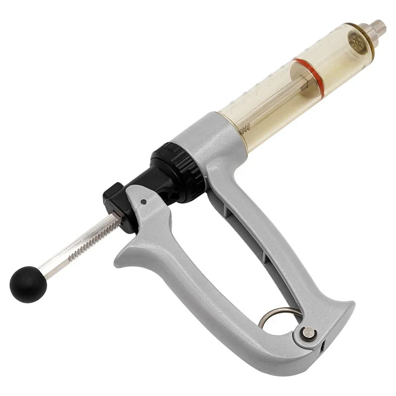 25/50ml Semi-Automatic Veterinary Continuous Syringe Animal Injection Adjustable Vaccine Syringe for Livestock Cattle Sheep