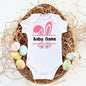 Custom Name Baby Easter Bodysuits Personalised Bunny Newborn Clothes Boys Girls Long Sleeve Jumpsuit Easter Party Infant Outfits