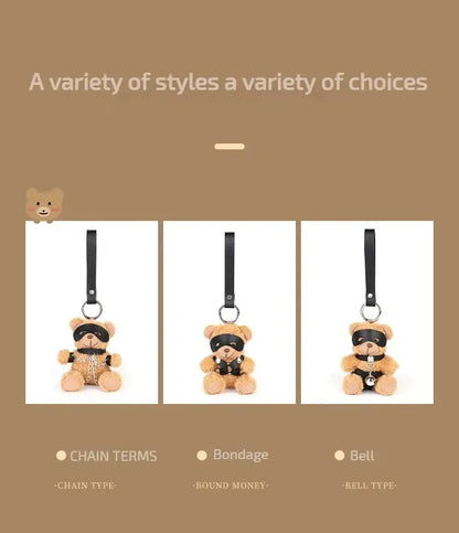 RTET Valentines Gifts for Her or Him BDSM Lover Bear for Submissive Dominant Gift Kinky Fetish Plush Bear Bondage Gifts