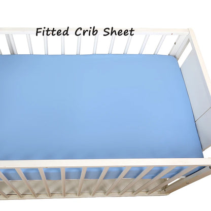 Baby Crib Sheets for Boys Girls Solid Color Fitted Crib Sheet Toddler Mattress Protector Cover Newborn Bed Sheet Babies Stuff