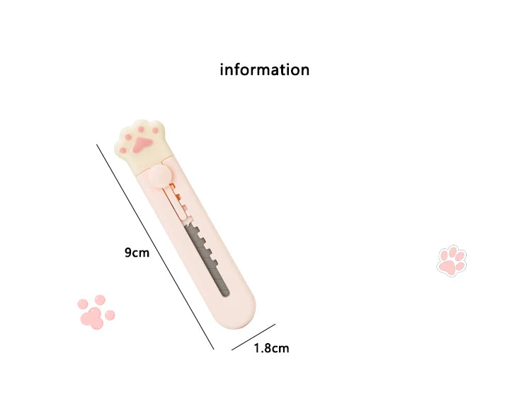Mr.Paper Mini Portable Cat's Paw Tool Knife Cute Creative Exquisite Handbook Decoration Paper Cutting Stationery Supplies