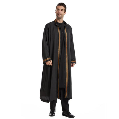 Dubai Saudi Muslim Men Open Abaya Kimono Dresses Turkey Eid Ramadan Islamic Kaftan Arabic Long Robe Caftan Jubba Thobe Clothing