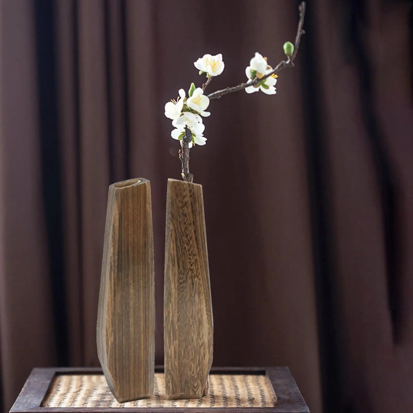Wooden Vase Wooden Flower Vase Table Ornament Home Decoration For Indoor Outdoor Patio Hallway Bathroom Bedroom Centerpieces