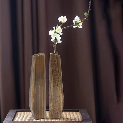 Wooden Vase Wooden Flower Vase Table Ornament Home Decoration For Indoor Outdoor Patio Hallway Bathroom Bedroom Centerpieces
