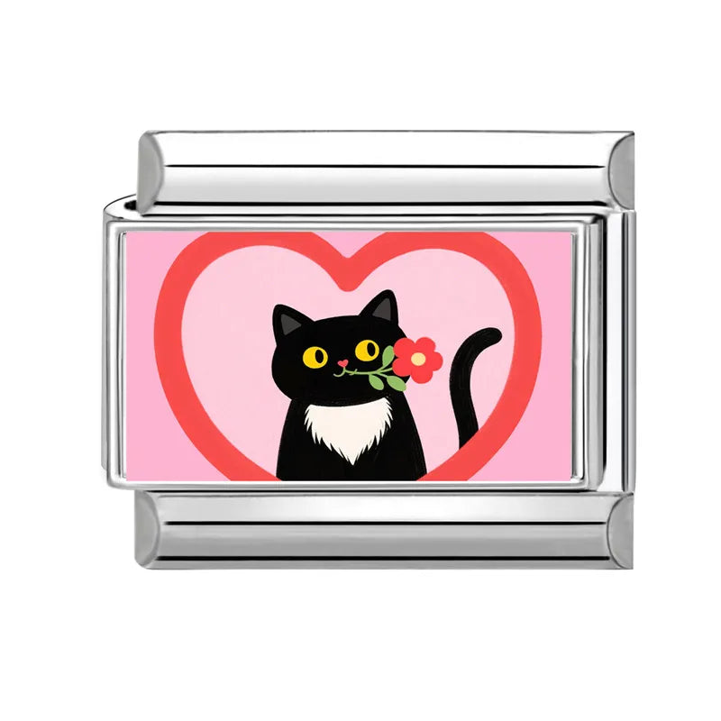 Y2K Cute Funny Sofa Cats Dogs Italian Charm Fit 9mm Stainless Steel Women DIY Bracelet Drop Shipping Fashion Jewelry Wholesale