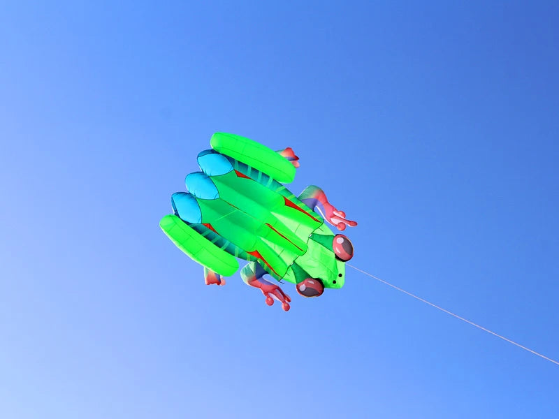 Frog kite cometas profesionales kite flying cerf volant gonflable outdoor games aquilone acrobatico vlieger haspel parplan pipa