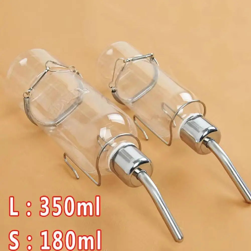 Water Bottles for Rabbit Ferret Small Bird Guinea Pigs Rats Hamster Cage Hanging Liquid Feeder for Small Animals Puppy 180/350ML