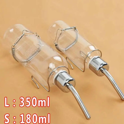 Water Bottles for Rabbit Ferret Small Bird Guinea Pigs Rats Hamster Cage Hanging Liquid Feeder for Small Animals Puppy 180/350ML