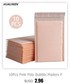 20pcs Bubble Mailers Pink Poly Bubble Mailer Self Seal Padded Envelopes