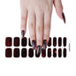 20/22Tips UV Semi cured Gel Nail Stickers Waterproof Long Lasting Full Gel Nail Wraps Press On Nail Decal DIY Manicure
