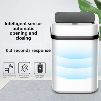 13L Waterproof Trash Can Waste Bin for Kitchen Bathroom Living Room-Durable Home Garbage Bin Trash Can Kitchen Trash Can Dustbin